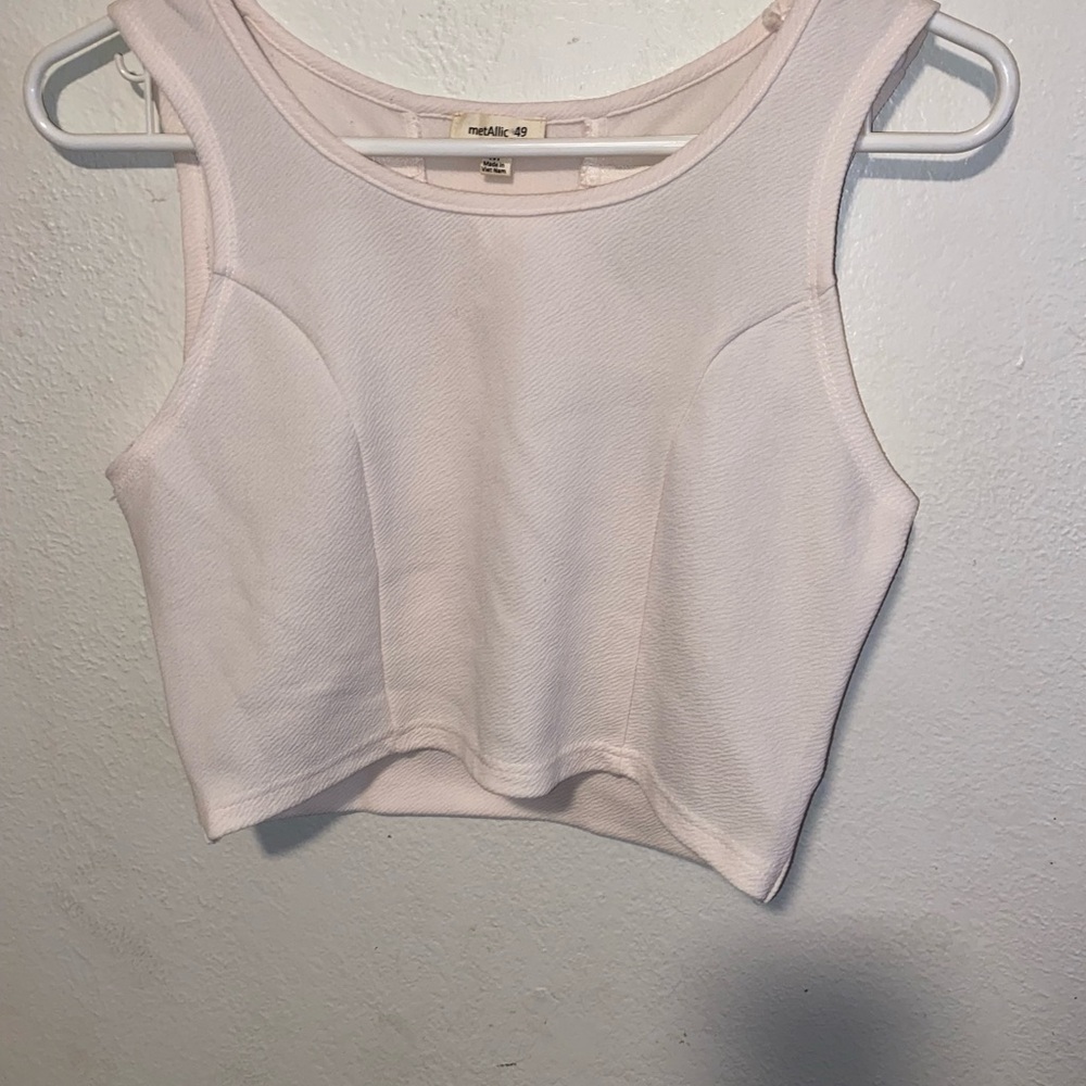 Zara Pink Sleeveless Crop Tank Top